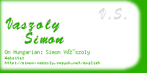 vaszoly simon business card